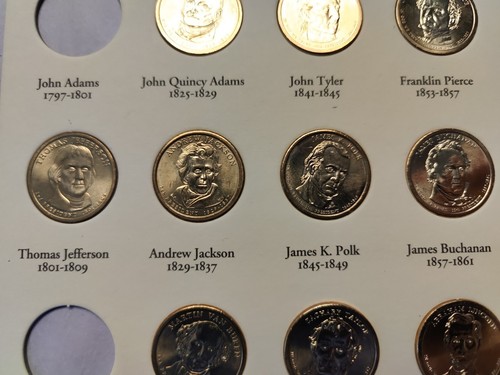 21 President GOLD DOLLARS + 2007-2016 UNCIRCULATED Littleton Coin Folder Green - Picture 8 of 19