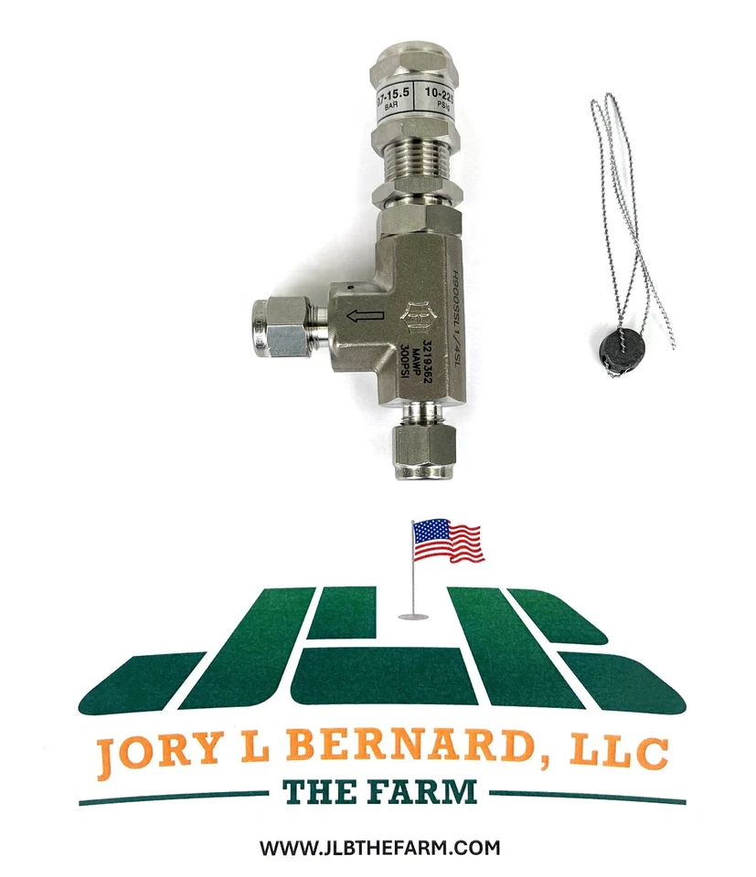 HAM-LET, H900SSL1/4SL, 300 PSI, PRESSURE RELIEF VALVE, 1/4" MNPT, NEW, NOS S - Image 3 of 4