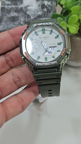 Casio G-Shock GA-2100 Green Transparent Mod – Custom Inner Ring – Original Watch - Video 1 of 1