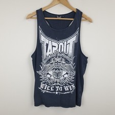 Tapout Tank Top Womens XL Black Vintage Will To Win Big Graphic Vest