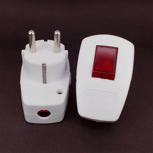 Rewireable EU Power Plug Wih on-off Power Swtich 250V 10A Receptacle Connector - 第 5/5 張圖片