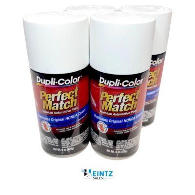 Duplicolor BHA0978 Perfect Match Honda Taffeta White NH578 8oz Aerosol - 4 PACK