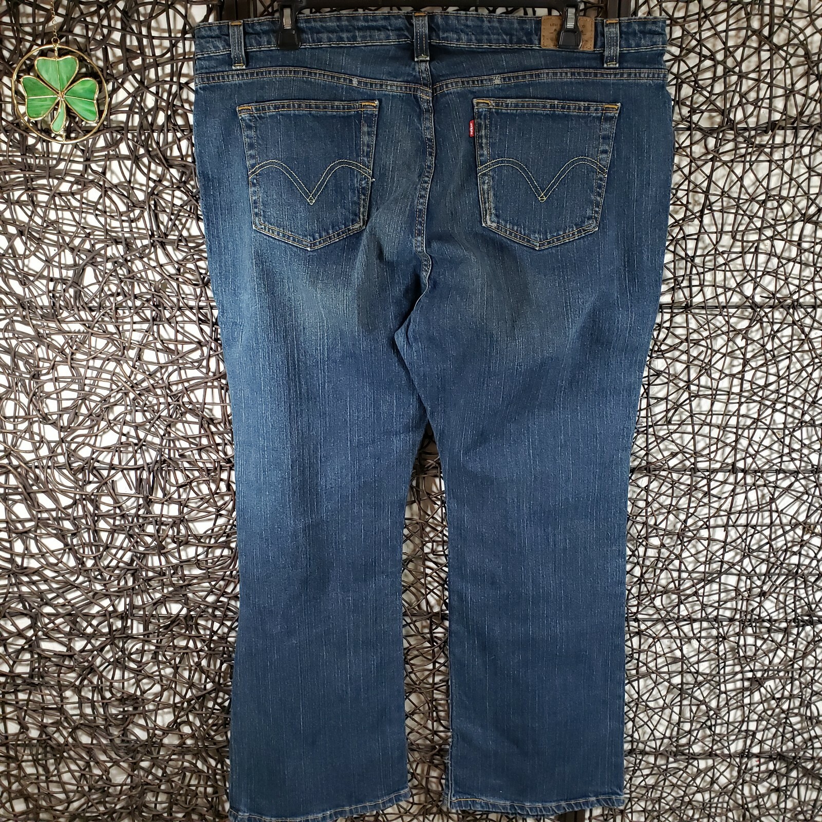 LEVI'S RED TAB ZIPPER FLY 515 WOMENS BOOT CUT JEANS SIZE 24 M COTTON SPANDEX thumbnail 7