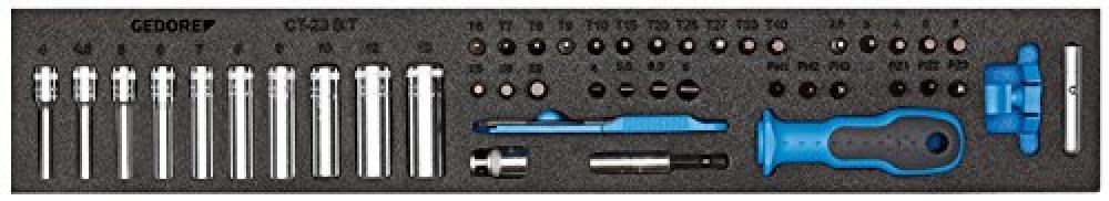 Gedore, 1500 CTD-20 BIT, Socket Wrench Assortimento 1/4 nel modulo CT - NUOVO