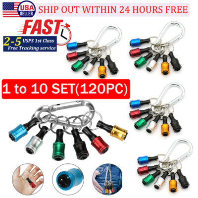 1/4'' Hex Shank Quick Release Keychain Screwdriver Drill Bit Holder Bit Set 70PCS