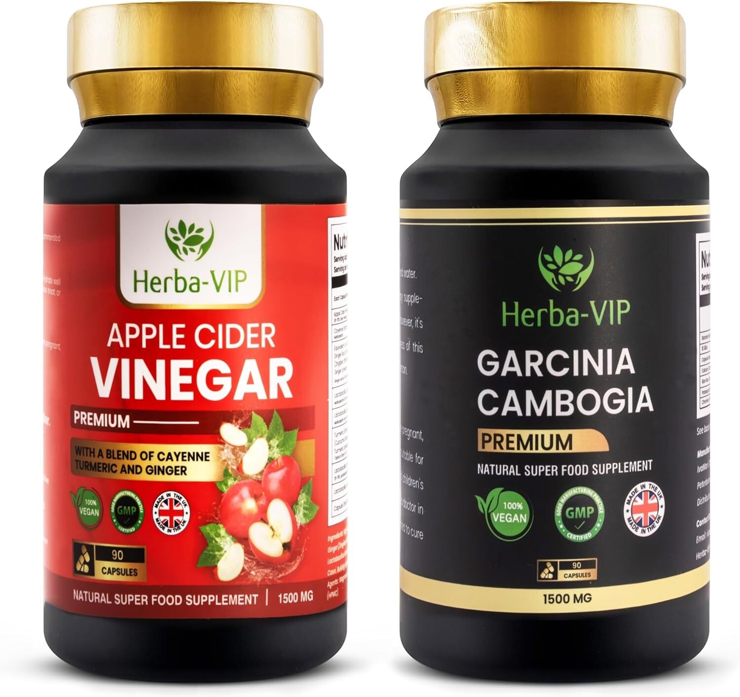 384 Apple Cider Vinegar with Cayenne Pepper, Turmeric & Ginger Root + Garcinia C