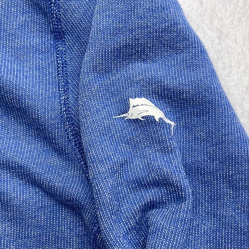 Tommy Bahama Men’s Pullover Sweater Reversible Blue Crew Neck Logo Sz XL - Picture 7 of 10
