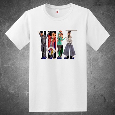 3rd Anime Logo Men's White T-Shirt Size 