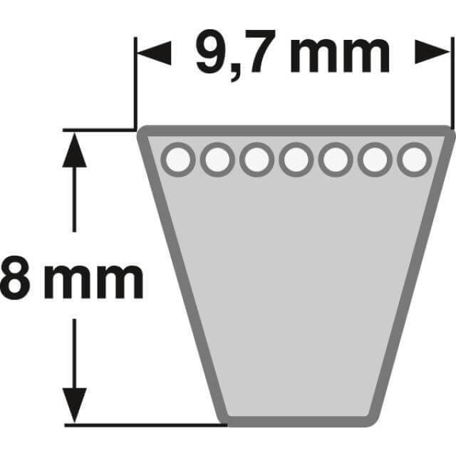 Produktbild von 2x Schmalkeilriemen SPZ 697 – Ummantelt, AV 10 X 710 La, Für Antriebe & Maschinen