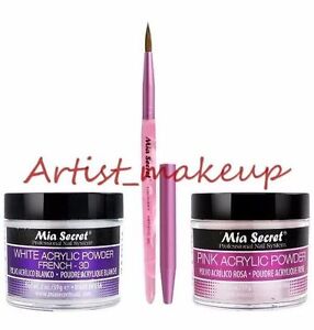 Mia Secret Acryl Nagel Pulver Pink Weiss 59ml Kolinsky Kunstlerisch Burste 3d Ebay