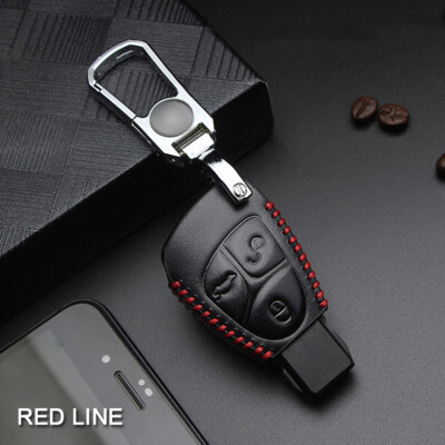 For Mercedes-Benz C R CL GL SL CLK SLK Premium Leather Car Key Fob Case Cover
