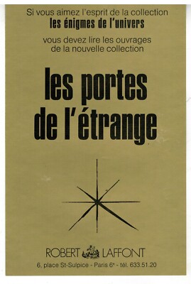 PUB - LES PORTE DE L ETRANGE (197-) ROBERT LAFFONT - LISTE DER ERSCHIENENEN BÜCHER...