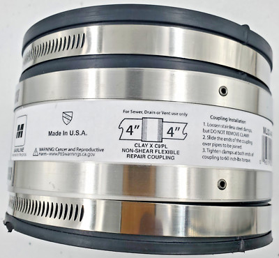 Mainline Uniseal ML02-44 RC  Coupling 4 X 4 in. PVC & Cast Iron