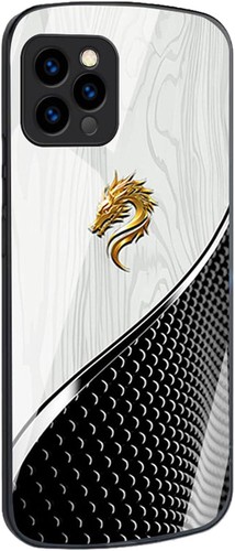 Personalized Golden Dragon Wood Grain Magnetic Tempered Glass Case for iPhone - 第 9/14 張圖片