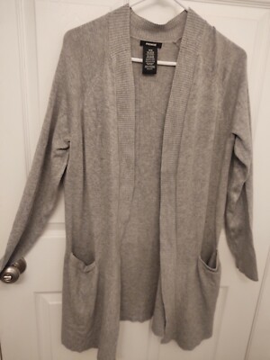 Premise Long Grey Cardigan Sweater Women's Medium Rayon