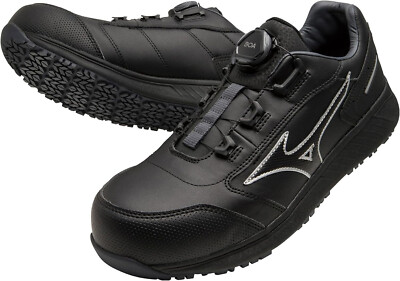MIZUNO　ALMIGHTY OS24L　25.0 EEE　BLACK MIZUNO WORKING Safety Shoes ALMIGHTY SU51L BOA F1GA2317 Black US9