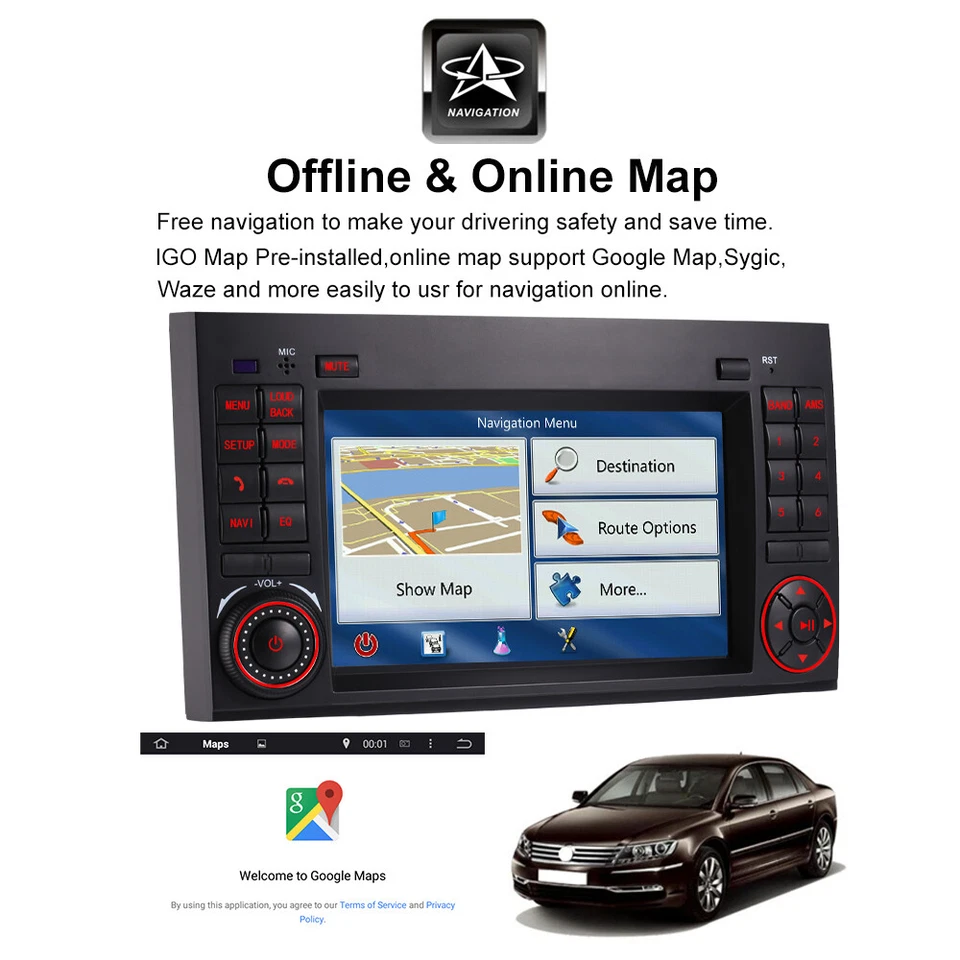 Android 13 Autoradio 32GB CarPlay Für Mercedes Benz A/B W169 W245 Vito W639 +DAB - Bild 4 von 4