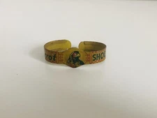 Vintage TIN LITHO Girls TIN TOY Bracelet - POLL PARROT SHOES Advertising 