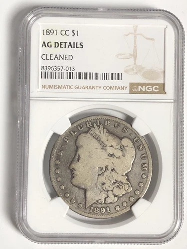1891 CC MORGAN $1 "NGC AG DETAILS" - GREAT CIRCULATED LOOK, ATTRACTIVE👍👍