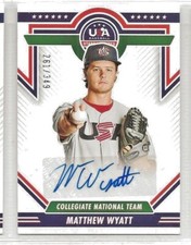 2022 Panini USA Stars & Stripes Matthew Wyatt Auto #CNTS-MW Sn 261/349