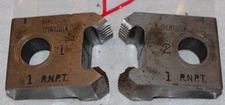 ARMSTRONG ADJUSTABLE STOCK & DIE PIPE THREADER PARTS DIE PAIR 1 INCH LOT I READ