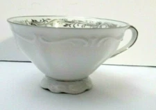 Bavaria Western Germany Footed Tea Cup With with Silver Trim 
