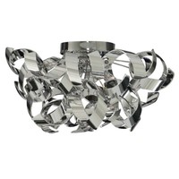 Decken Lampe Leuchte HalbbüNdig Chrom Flur Wohn Ess Schlaf Zimmer Beleuchtung