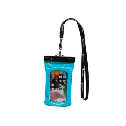 Float Phone Dry Bag - Waterproof & Floating Phone Pouch – Fits Most Neon Blue