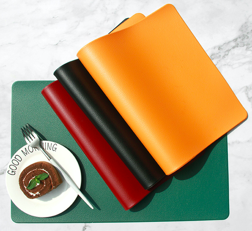 PU Leather Up to SET 6 x Dining Table Placemat Reversible Water Stain Resistant - Picture 8 of 56