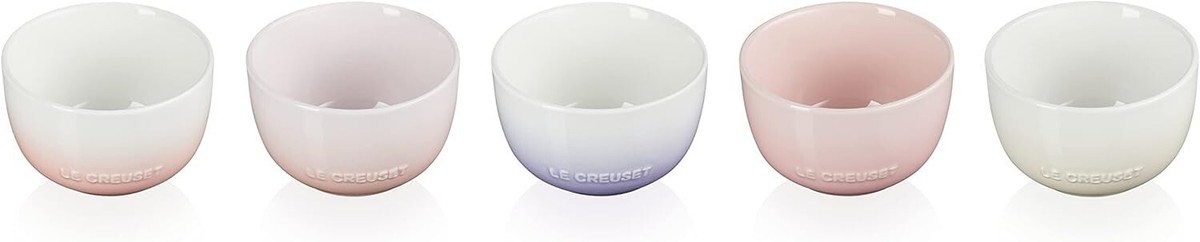 Le Creuset Sphere Rice Bowl Set of 5 Pink Collection Stoneware