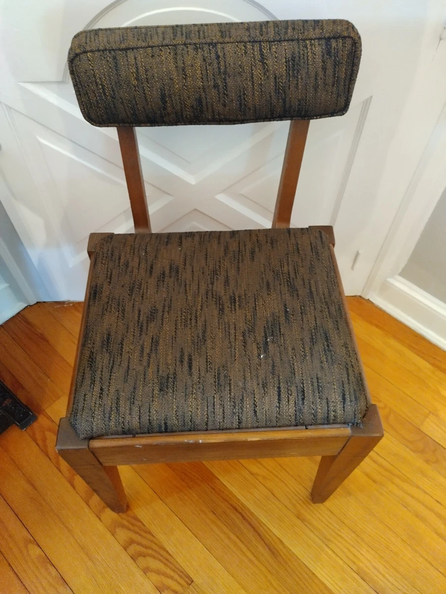 Vintage Mid Century Modern Singer Company Tweed Sewing Chair eBay