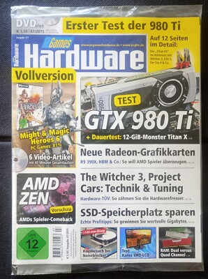 PC Games Hardware 07/2015 + DVD   Might & Magic: Heroes VI   NEU OVP Ausgab. 177