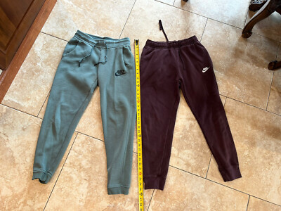 Nike Fleece Joggers Sweatpants Plum u0026amp; Sage Green - Mens Size Small |  eBay