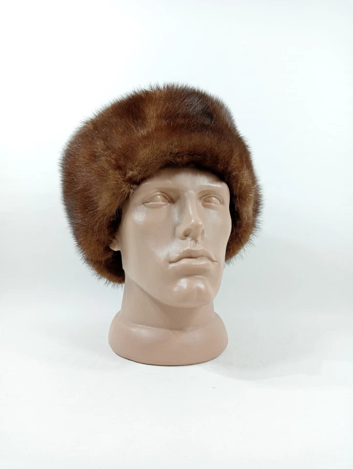 Sombrero de invierno vintage de la URSS - Gorra soviética de colección para hombre, tela, Ucrania Foto 3 de 4