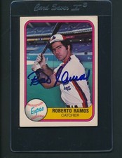 1981 Fleer #162 Roberto Ramos Expos Signed Auto *B157
