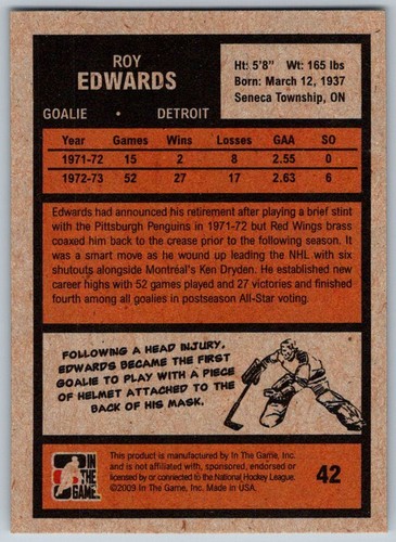 2009-10 ITG 1972 THE YEAR IN HOCKEY –PICK YOUR PLAYERS OR FINISH YOUR SET - Picture 91 of 406