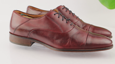 Johnston Murphy Mens Oxford Size 11 M Red Leather Cap Toe  display picture 1