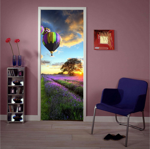 PVC Sonnenblume Landschaft Kunst Wandtattoo Wandbild 3D Türaufkleber Zuhause Zimmer Dekor - Bild 36 von 95