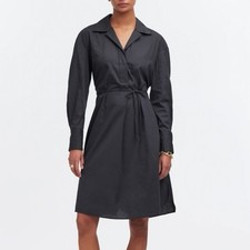Madewell Belted Mini Shirtdress Black Size Small NWT