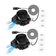 2 Pack Air Blower Fan for Inflatables, 12V 1.2A Replacement Blower Fan with 1...