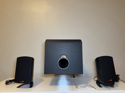 Klipsch ProMedia 2.1 2.1 Channel Wired Home Theater Speaker System 200W Black