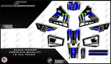 Razor MX350 NEW MODEL graphics kit decals THICK AND HIGH GLOSS 