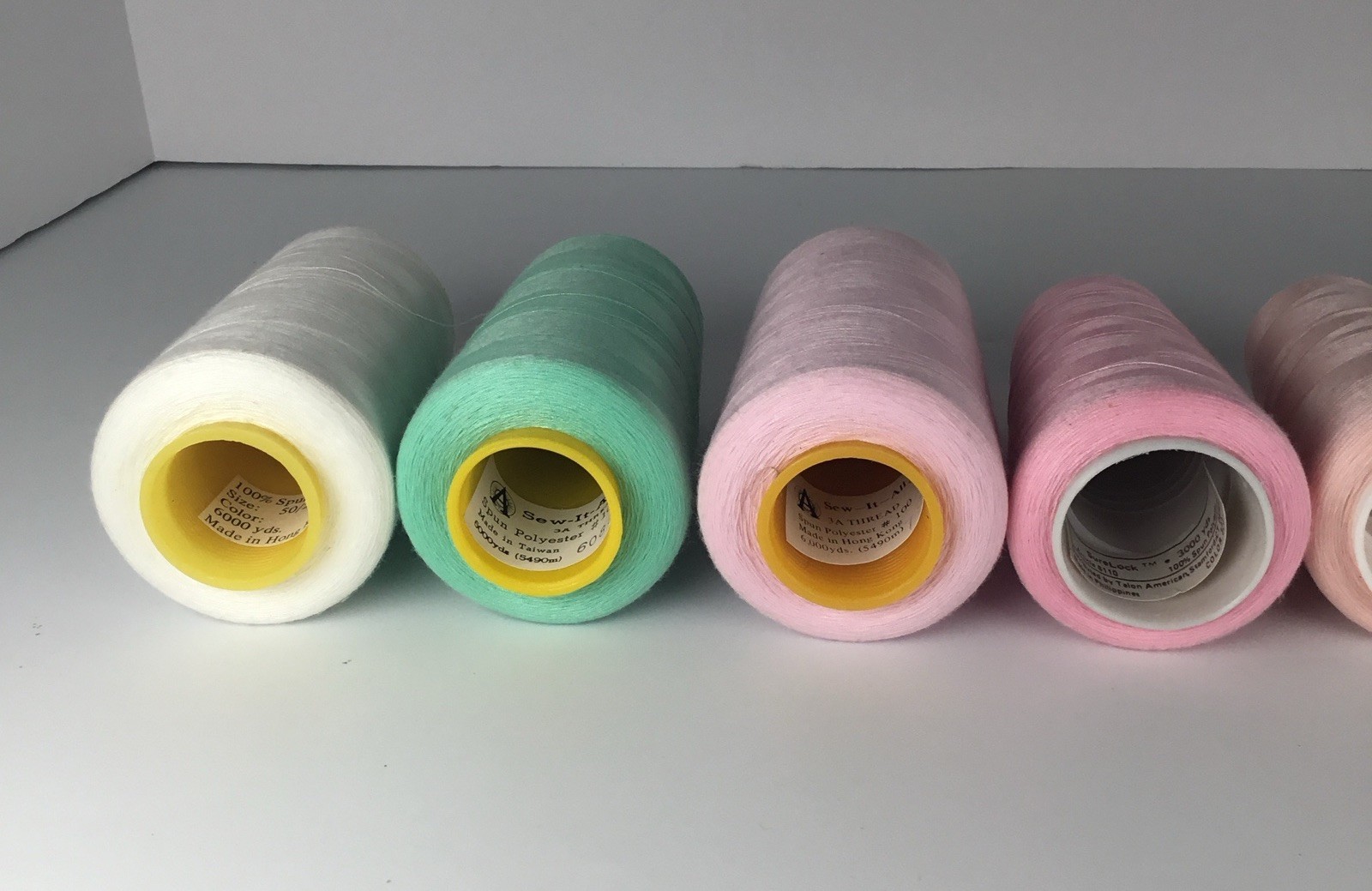 Vintage Lot of 8 Cone Sewing Machine Thread Spools Assorted Colors | eBay