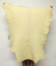LG Cream Buckskin Leather Hide - Full Grain- 3-3.5 oz - 8.0 Sq Ft Crafts Clothes