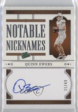 2024 National Treasures Collegiate Notable Nicknames 31/49 Quinn Ewers Auto v9t