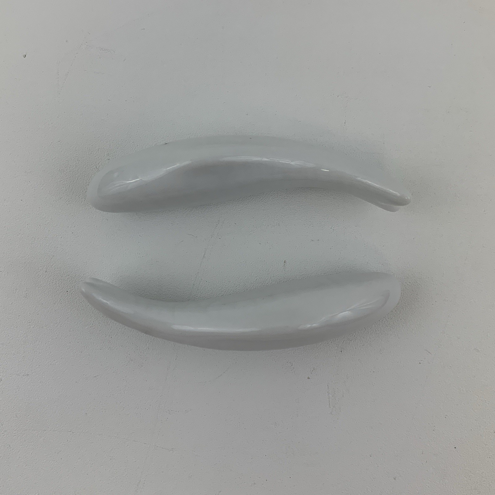 Miniature White Ceramic Porcelain Fish Figurines Set of 2