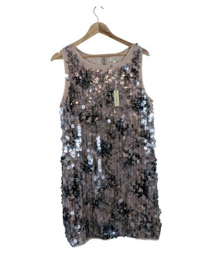 Max Studio Partykleid mit Pailletten Größe L Biscuit Smoke Neu mit Etikett NEU