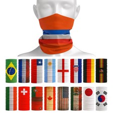 World Football Fans National Flag Bandana Neck Gaiter Seamless Face Mask Scarf