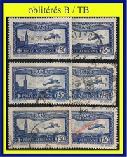 POSTE AÉRIENNE PA N° 6  AVION SURVOLANT MARSEILLE 1931 - 6 EXEMPLAIRES OBLITÉRÉS