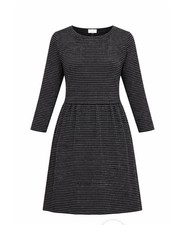LOFT Petite Black White Knit Dress LP Long Sleeve Dress Business Casual